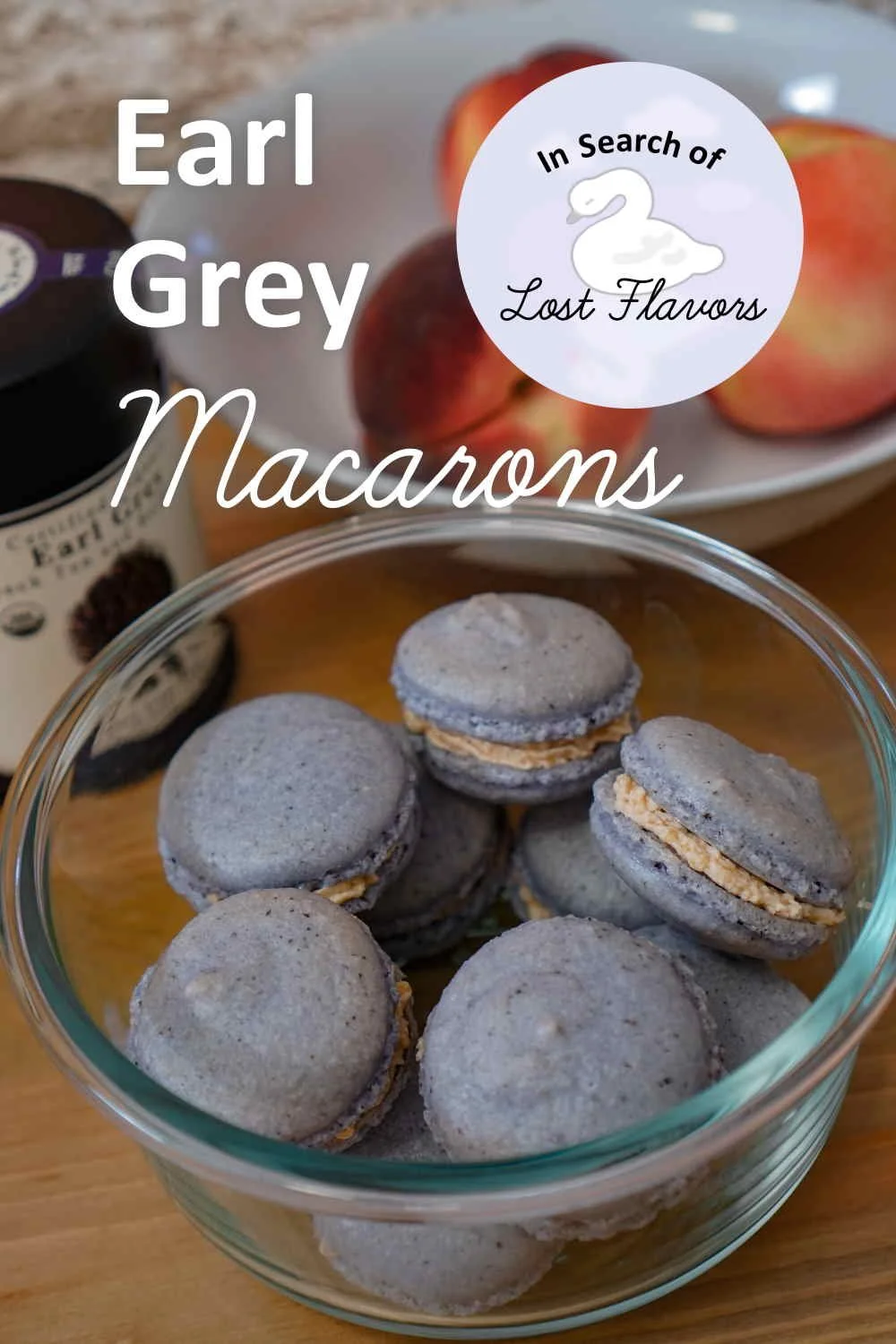 Earl Grey Macarons With Peach Buttercream — In Search of Lost Flavors
